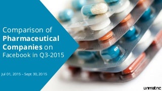 Comparison of Pfizer, Novartis, Bayer, Genentech and Other Top Pharmaceutical Companies on Facebook in 2015 Q3