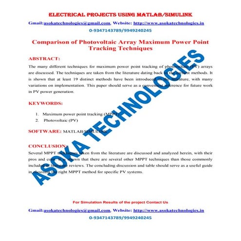 Comparison of Photovoltaic Array Maximum Power Point Tracking Techniques