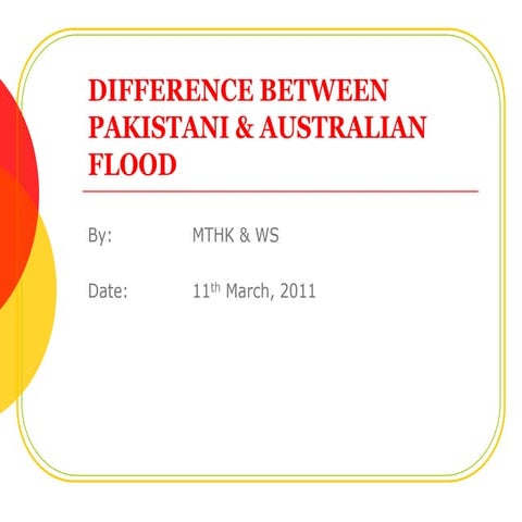 Comparison of pk & aus floods