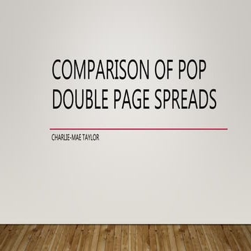 Comparison of pop double page spreads