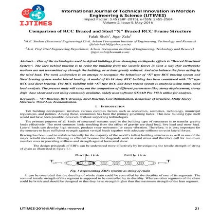 Comparison of rcc braced and steel “x” braced rcc frame structure 150513181912