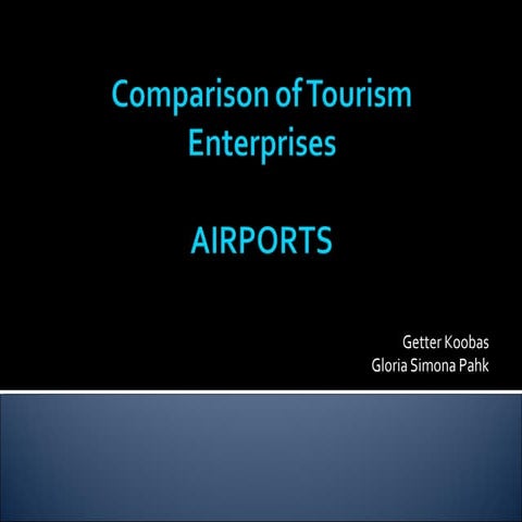 Comparison of Tourism Enterprises - Airports