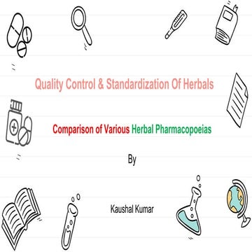 Comparison of various herbal pharmacopoeias.pptx