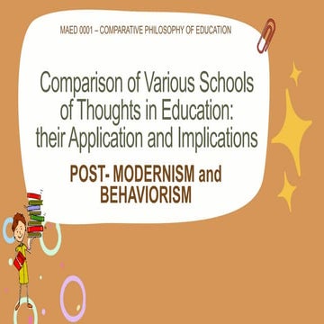 Comparison of various Schools of Thoughts in Education.pptx