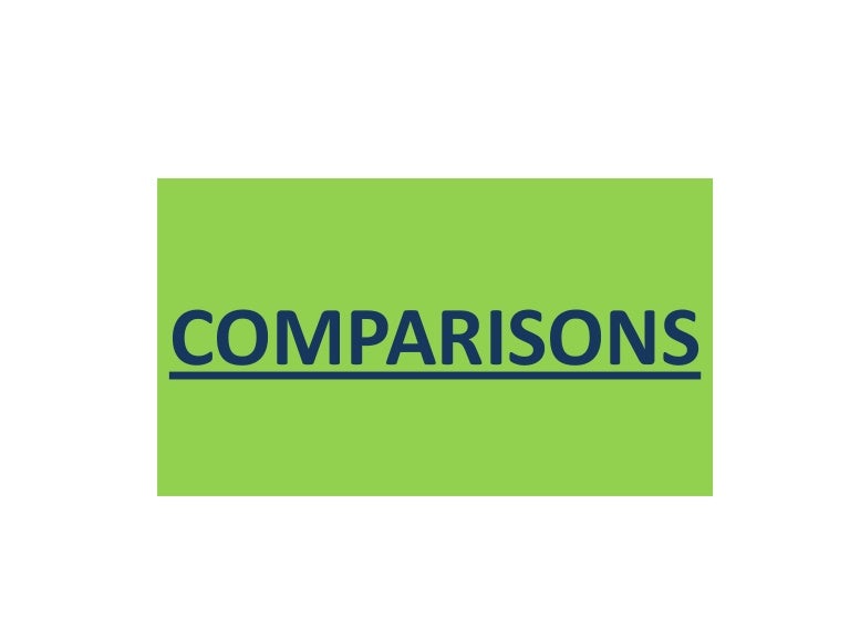 Comparisons 2