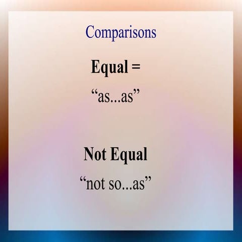 Comparisons | PPT
