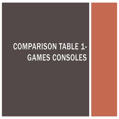 Comparison tables
