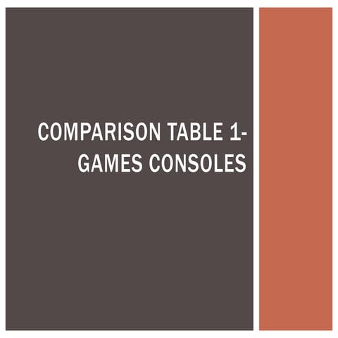 Comparison tables