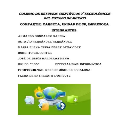 Compartir unudad de cd, impresora , carpeta