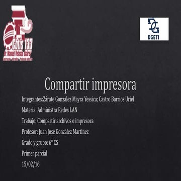 Compartir archivos e impresora