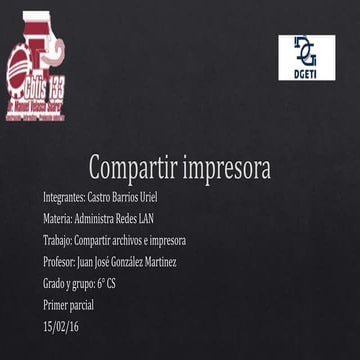 Compartir Archivos e Impresora