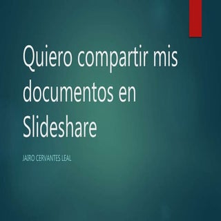 Compartir documentos en slideshare