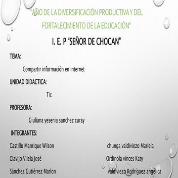 Compartir informacion en internet 