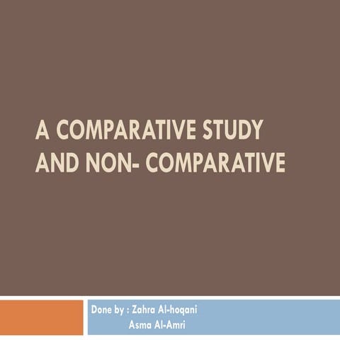 Compartive And Non