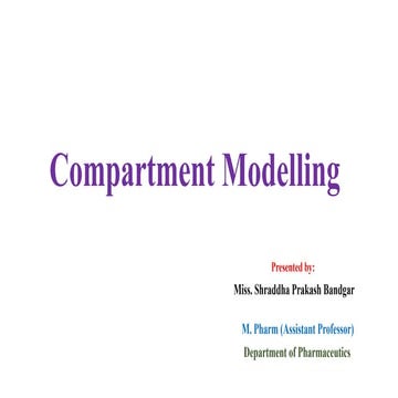 Compartment Model.  Zero  and First Order