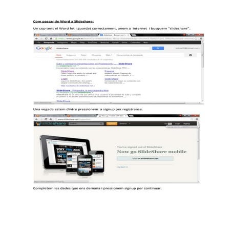 Com pasa word a slideshare