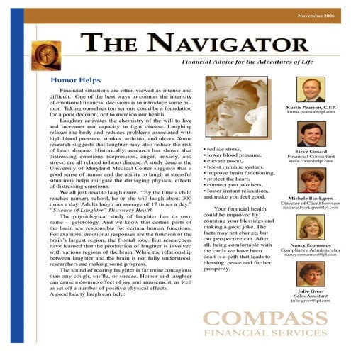 Compass Financial: The Navigator November 2006 | PPT