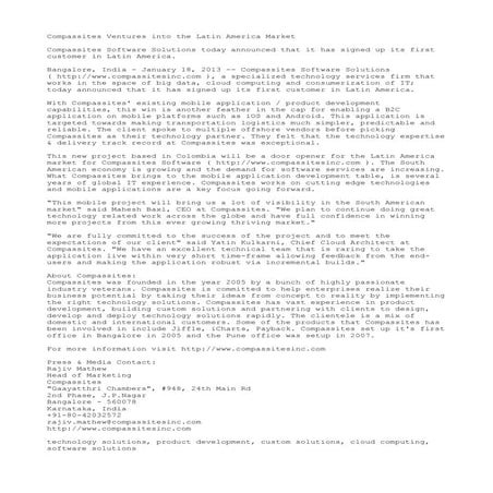 Compassites Ventures into the Latin America Market