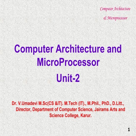 computer architecture | PPT