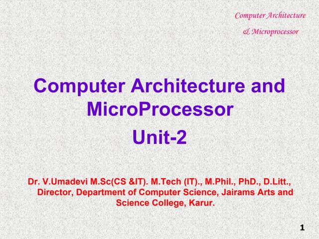 computer architecture | PPT
