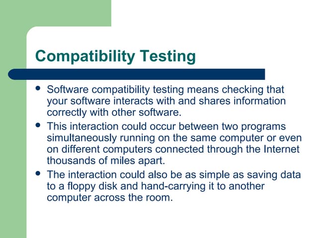 Software Compatibility testing