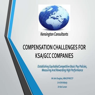 COMPENSATION CHALLENGES FOR KSA/GCC COMPANIES