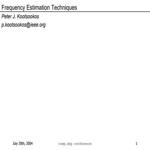 Frequency Estimation