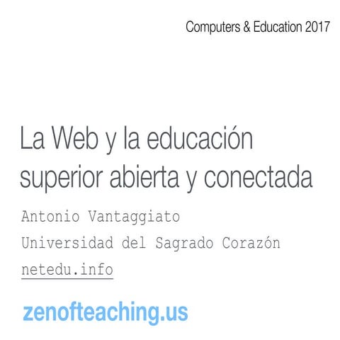 La Web y la educación superior abierta