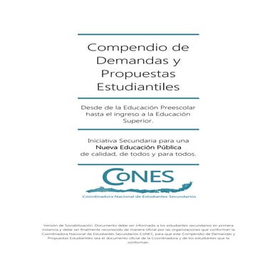 Compendio de demandas y propuestas estudiantiles CONES
