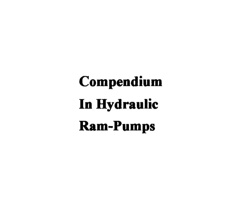 Compendium In Hydraulic RamPumps