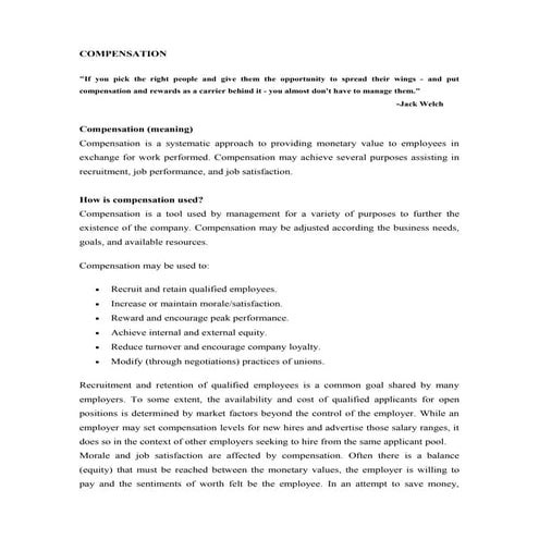 Compensation survey | PPTX