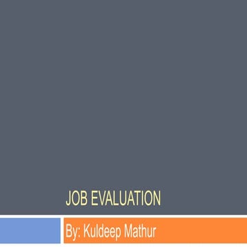 Job Evaluation