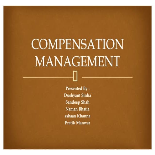 compensation-management for HRM master students