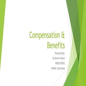 Compensation & benefits assignment