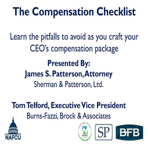 Executive Compensation Checklist for New and Experienced Board Members (Credi...