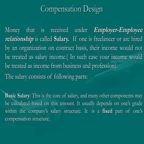 Compensation Design Sample presentations