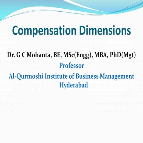 Compensation dimensions