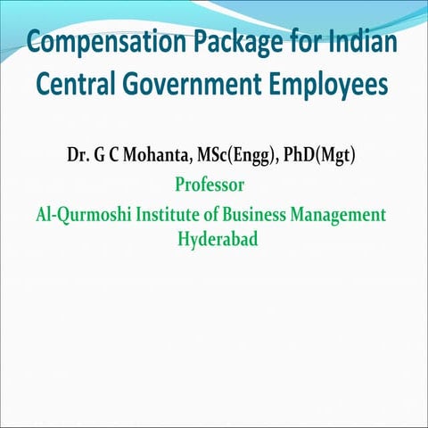 Compensation for Indian Central Government Employees