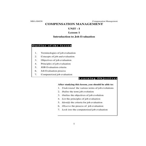 Compensation management