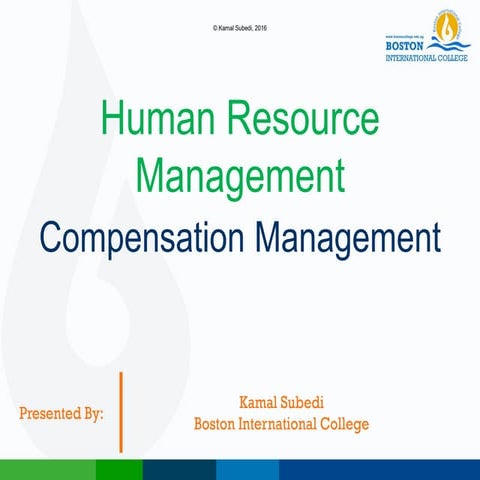 Compensation management