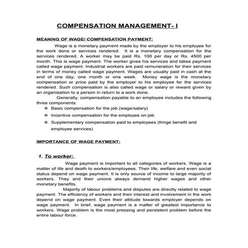 Compensation management1