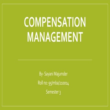 Compensation Management