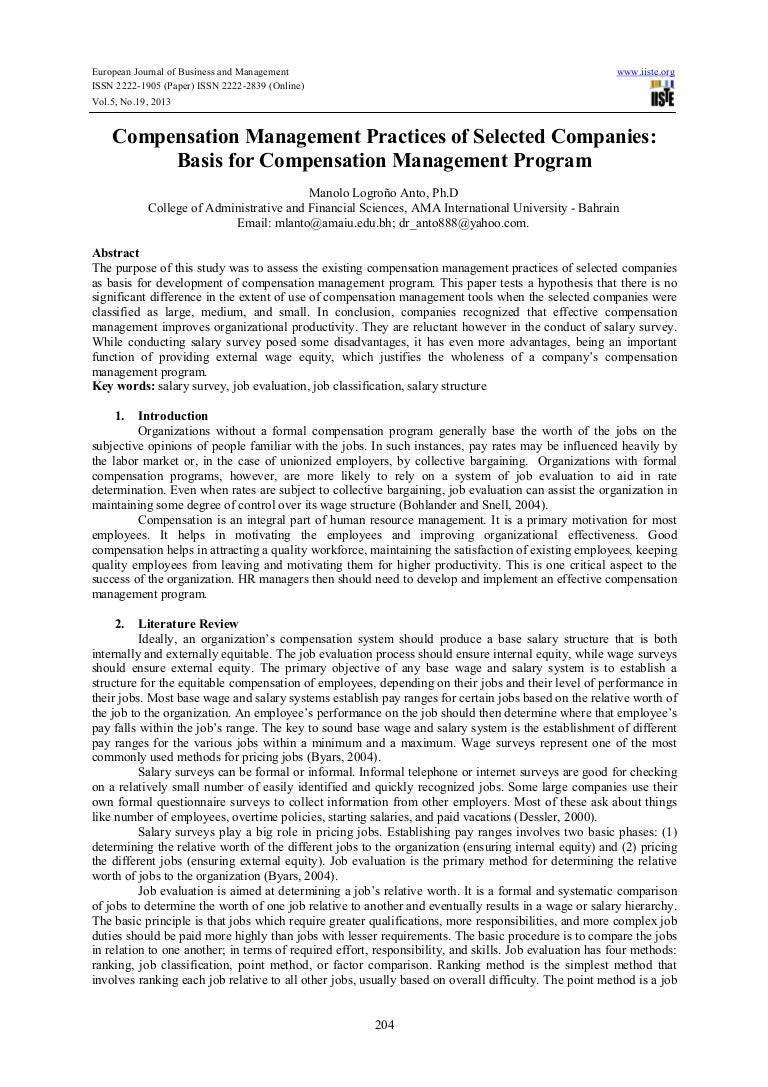 Compensation and benefits reflection picture