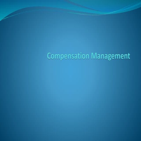 Compensation management