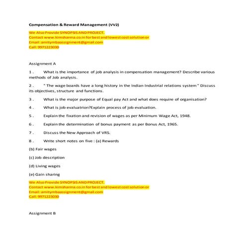 Compensation Reward Management