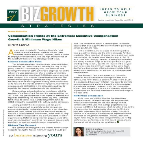 Compensation Trends at the Extremes