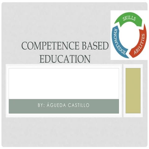 Competence based education