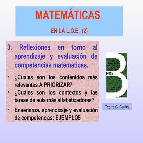 II Competencias curriculares Matemáticas Primaria 