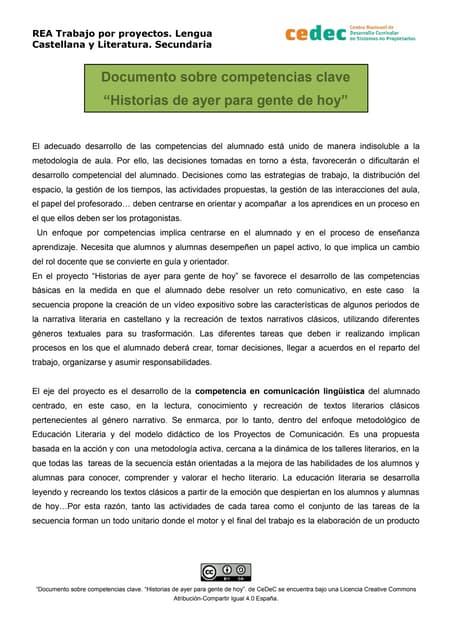 Competencias clave en el REA "Histo...