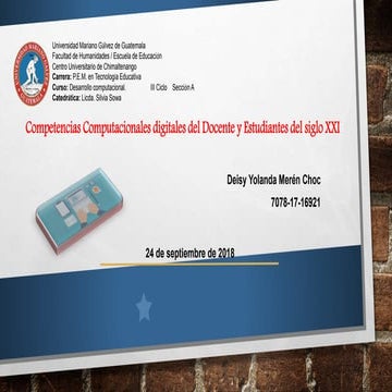 Competencias computacionales del docente y estudiante del siglo xxi